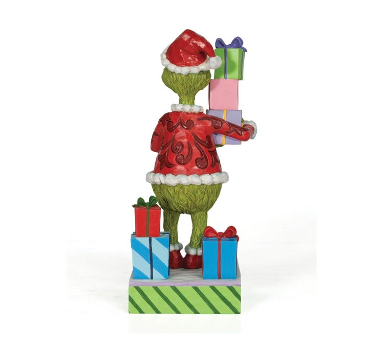 Grinch Holding Presents Figurine by Jim Shore