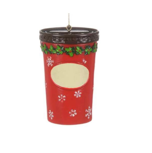 Coffee Cup Ceramic Ornament