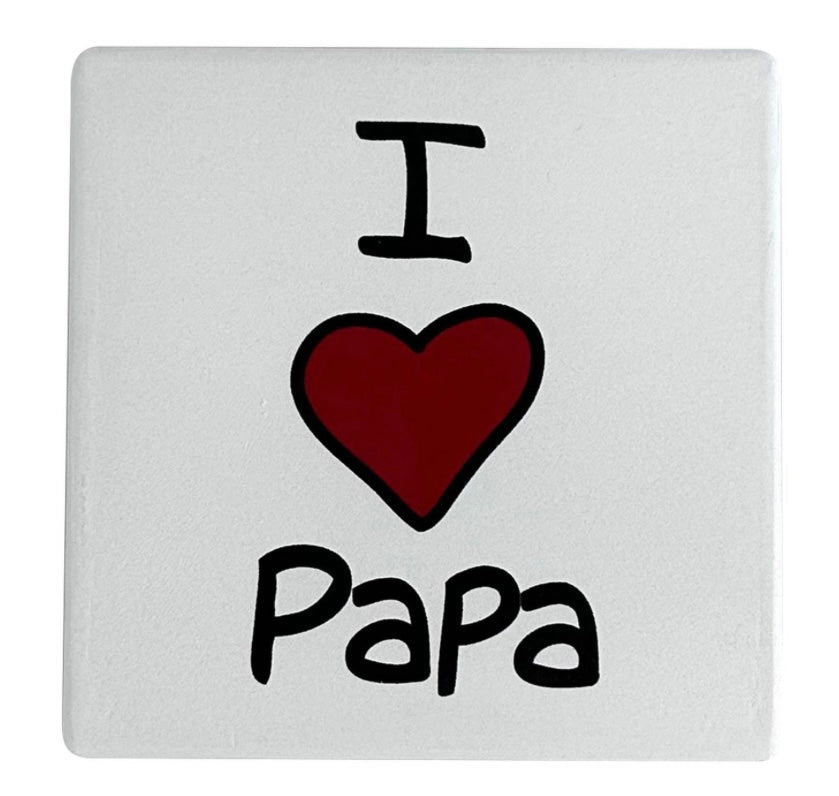 I Heart Papa Coaster