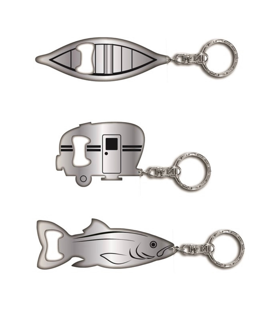 Bottle Opener with Key Chain, 3 Assorted