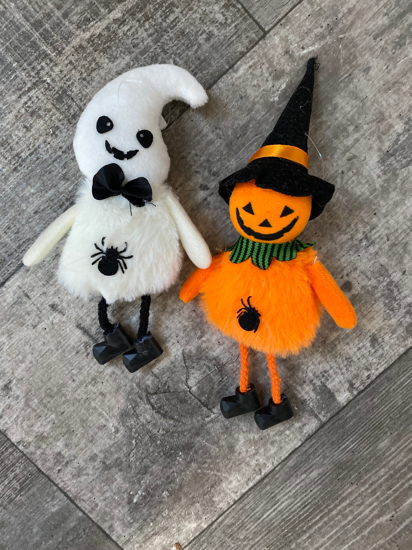 Halloween Ornaments, 2 Assorted: Ghost and Pumpkin