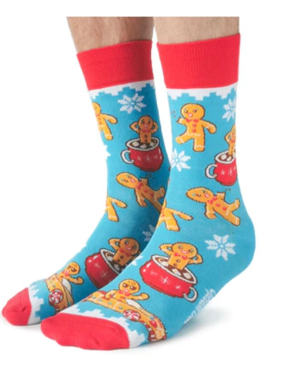 Jolly Gingerbread Socks, Mens