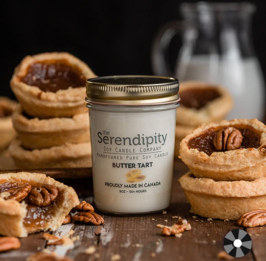 8 Ounce Soy Candle, Butter Tart