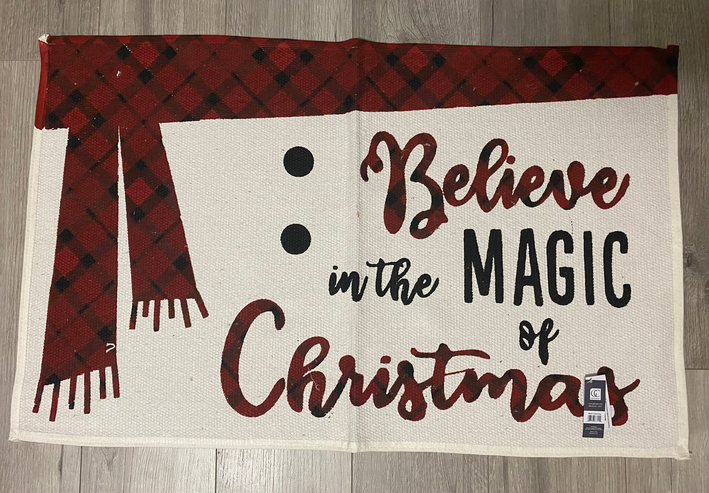 Christmas Mat, Believe in the Magic, 20 x 31.5 Inch
