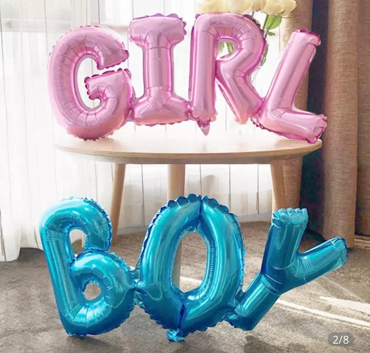 Boy and Girl Foil Balloons