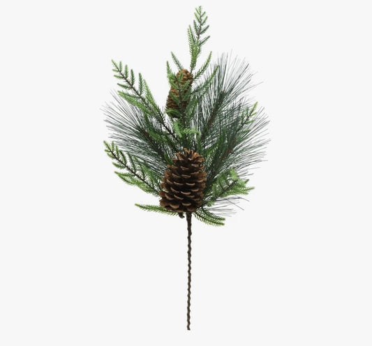 Dark Green Scottish Pine Spray