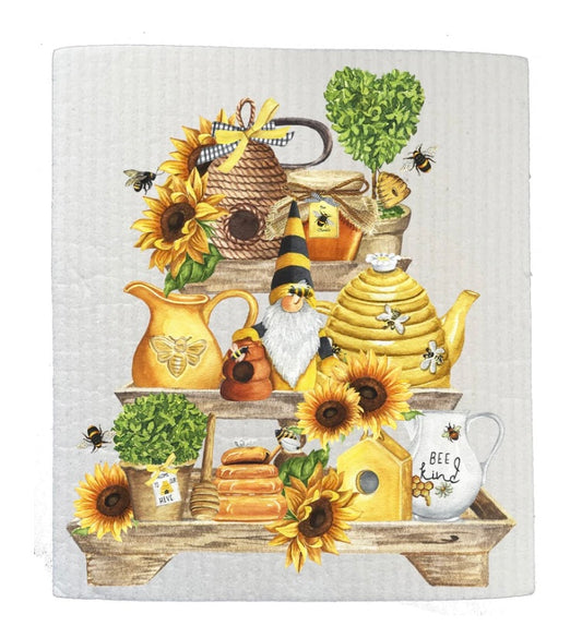 Swedish Dish Cloth, Bee Theme