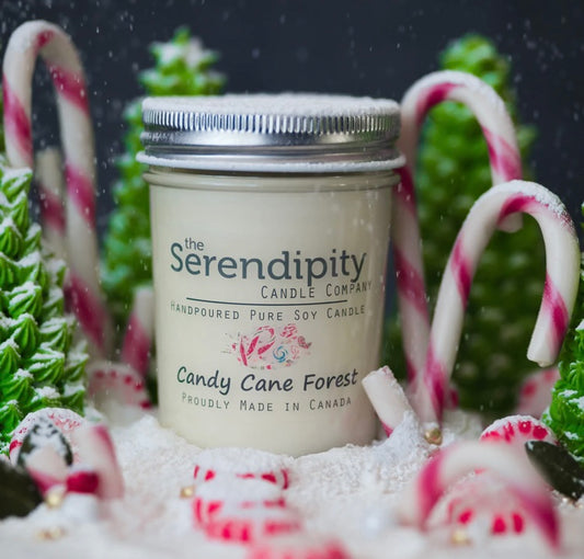 Candy Cane Forest, 8 Ounce Soy Candle