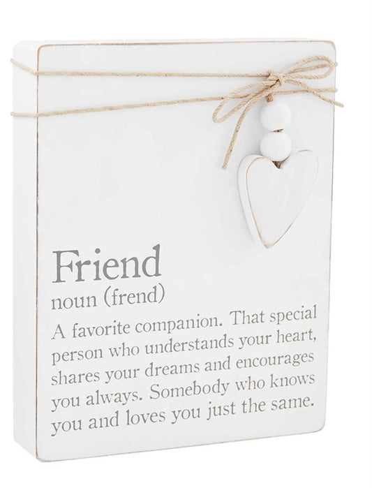 Friend Definition Plaque by Mud Pie