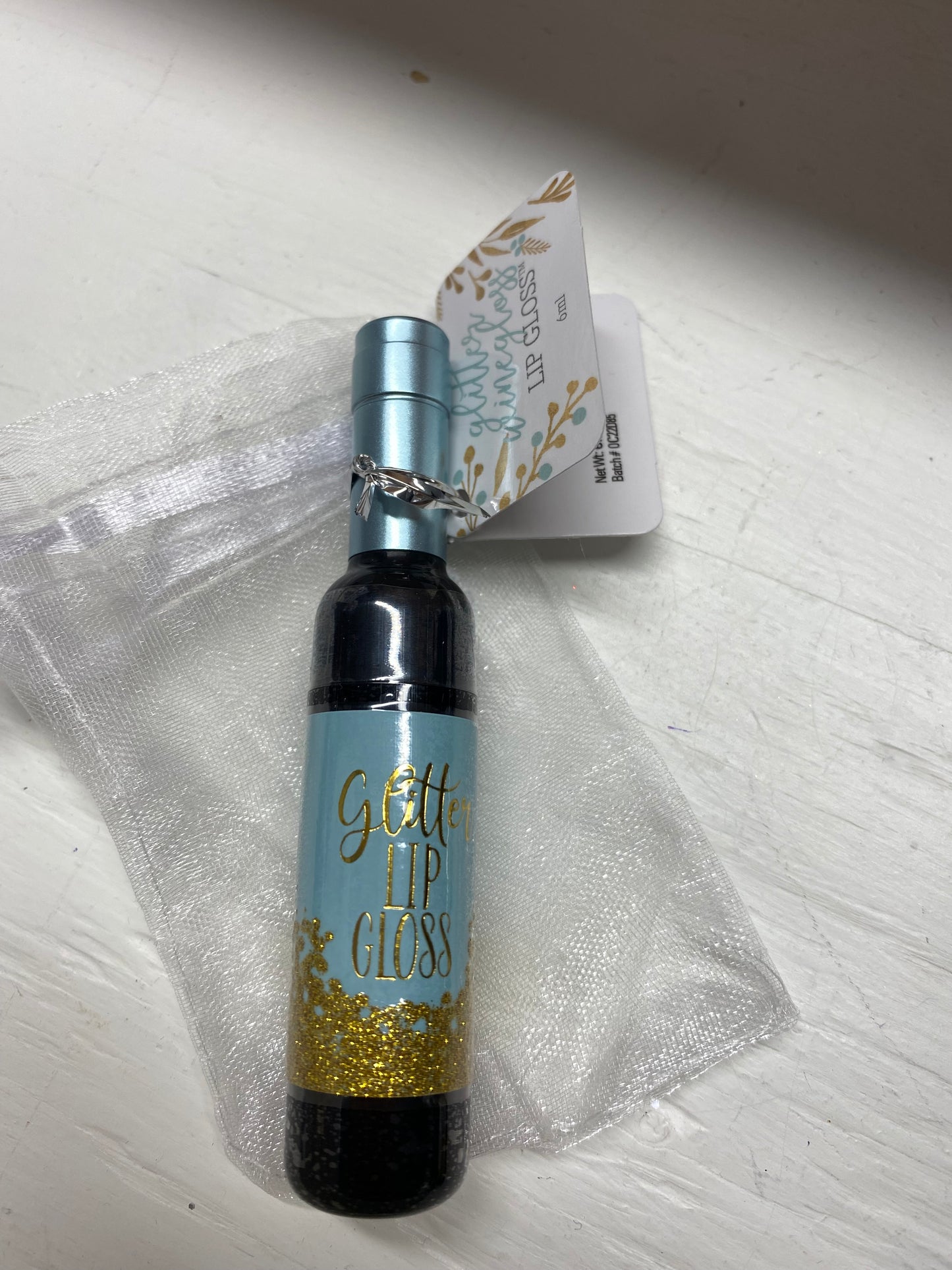 Glitter Lip Gloss, Wine Bottle Design, 2 Assorted Bottle Colours