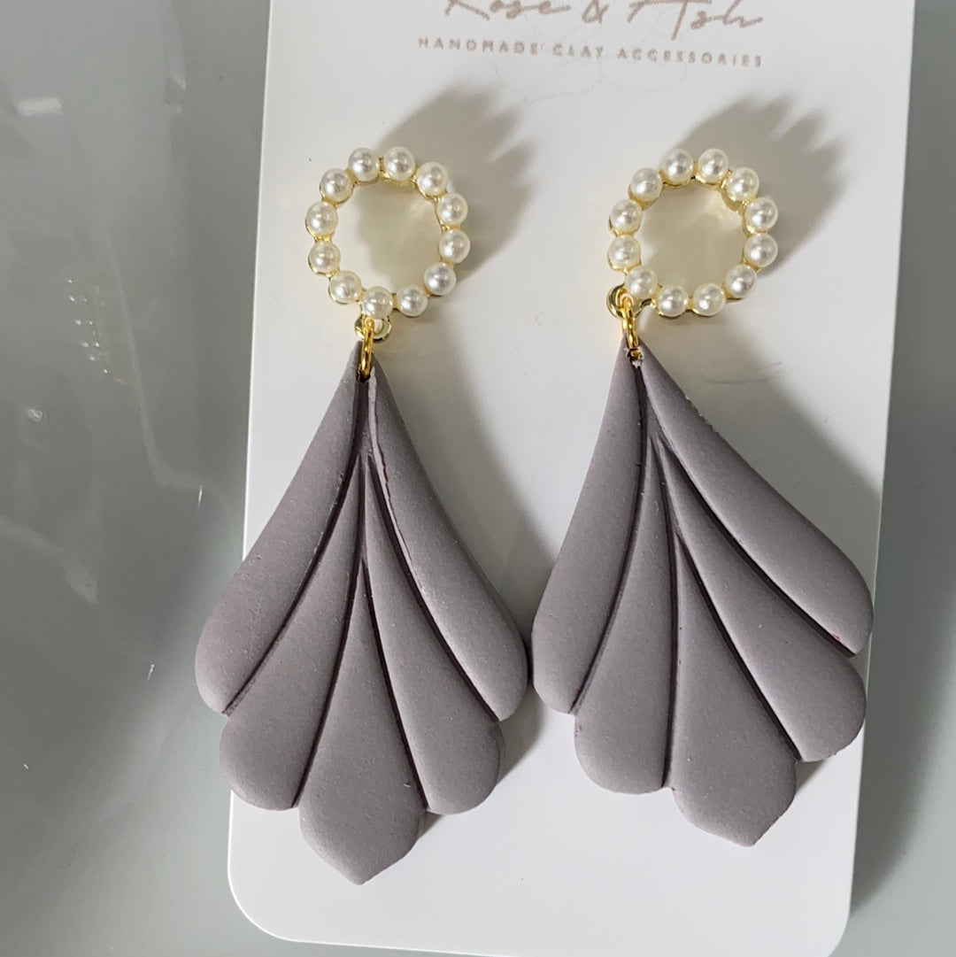 Dangling Earrings with pearl accents