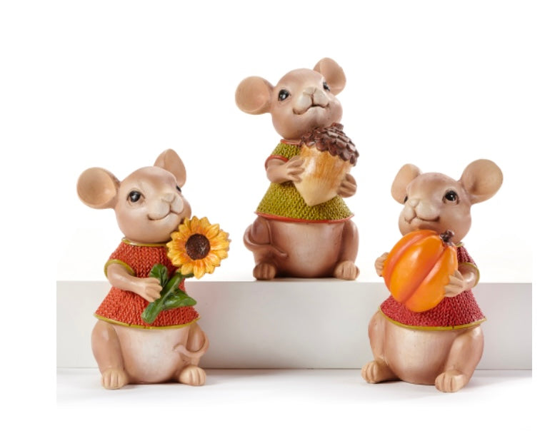 Mice Table Decor, 3 Assorted