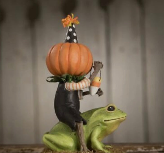 Tricky Beau Riding on Frog, by Bethany Lowe