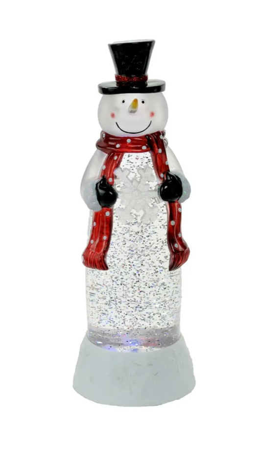 Colour Changing Snowman Snow Globe