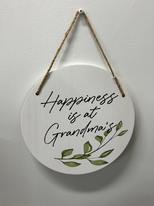 Hanging Plaque- Happiness Is At Grandma’s