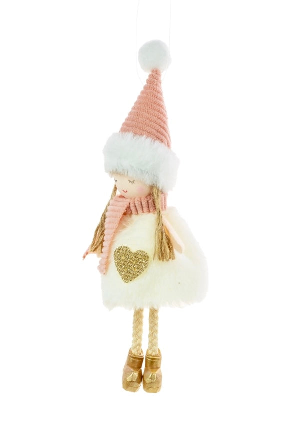 White Hanging Peaceful Girl Ornament