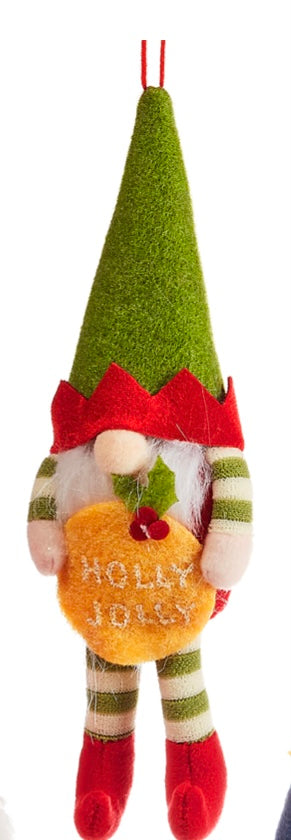 Fabric Hanging Gnome Ornaments with Sentiment