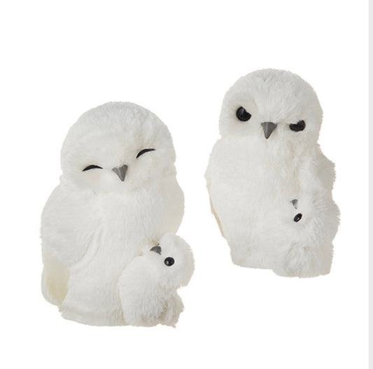 White Owl with Baby Ornament