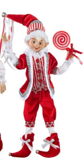 16 Inch Poseable Elf Ornament, 2 Assorted