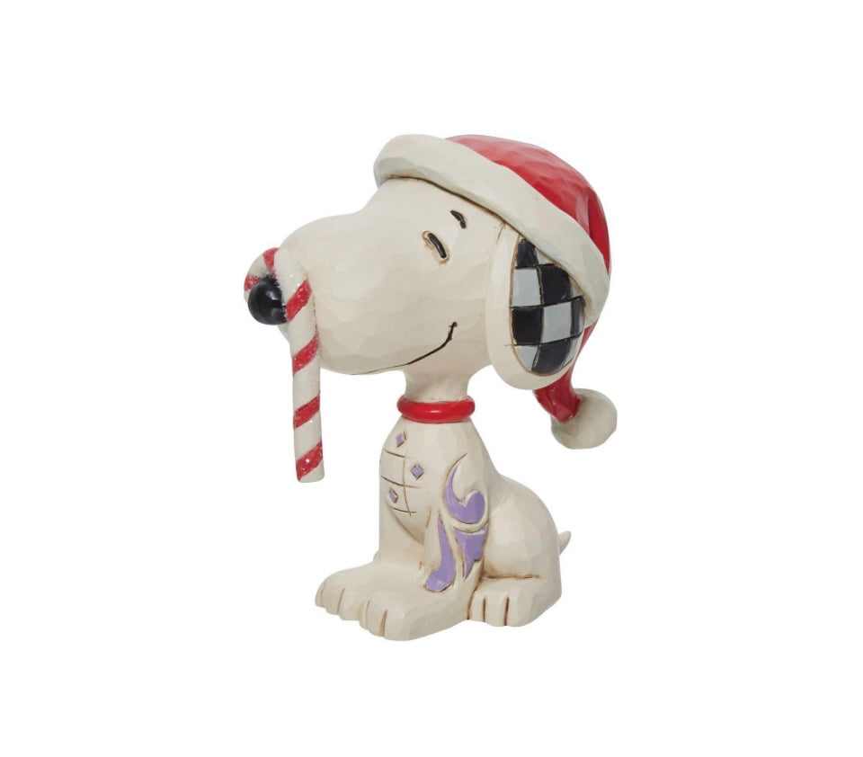 Snoopy with Glitter Candy Cane, Mini