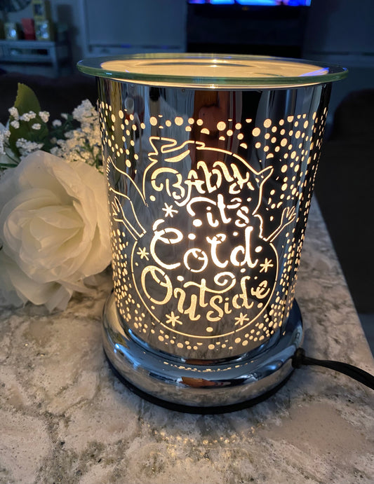 Touch Sensor Lamp and Wax Warmer, Sentiment “Baby It’s Cold Outside”