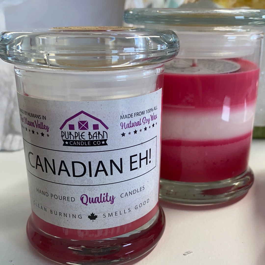 Purple Barn Candle Company,  Canadian Eh! Soy Candle, 8 Ounce