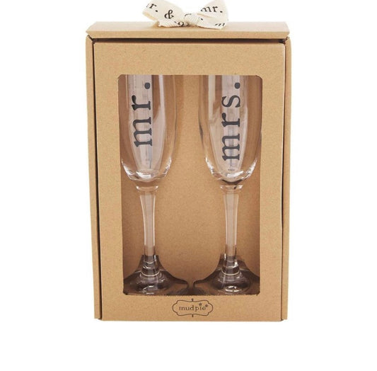 Mr. & Mrs. Flute Glasses