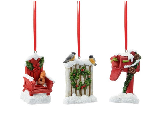 Figurine Ornament, 3 Assorted