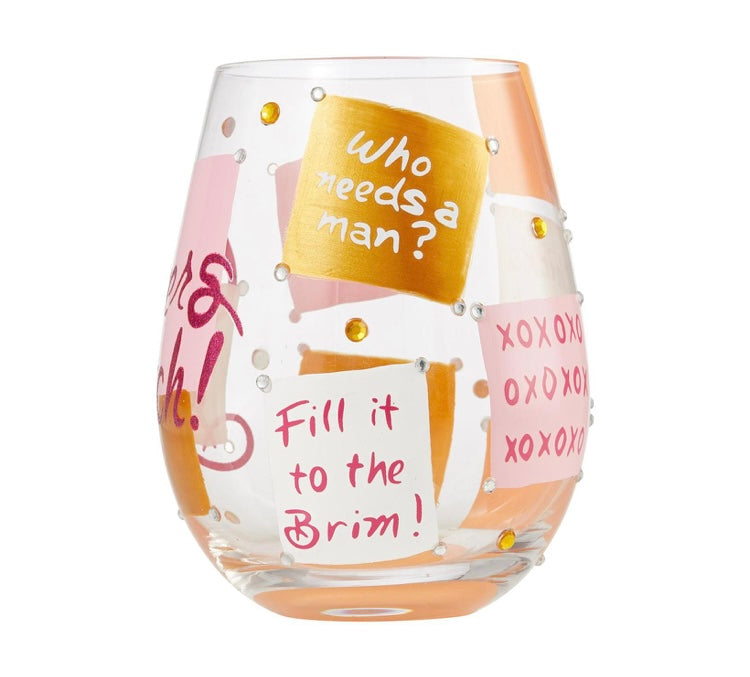 Stemless Wine Glass, Cheers Bitch,  by Lolita