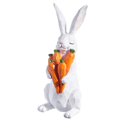 Bunny Holding Carrot Bundle