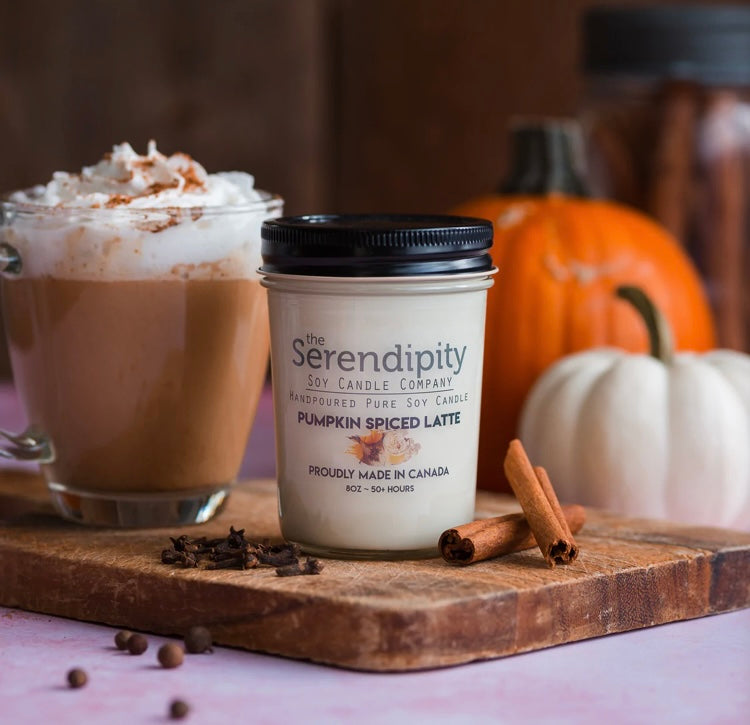 Pumpkin Spiced Latte, 8 Ounce Soy Candle