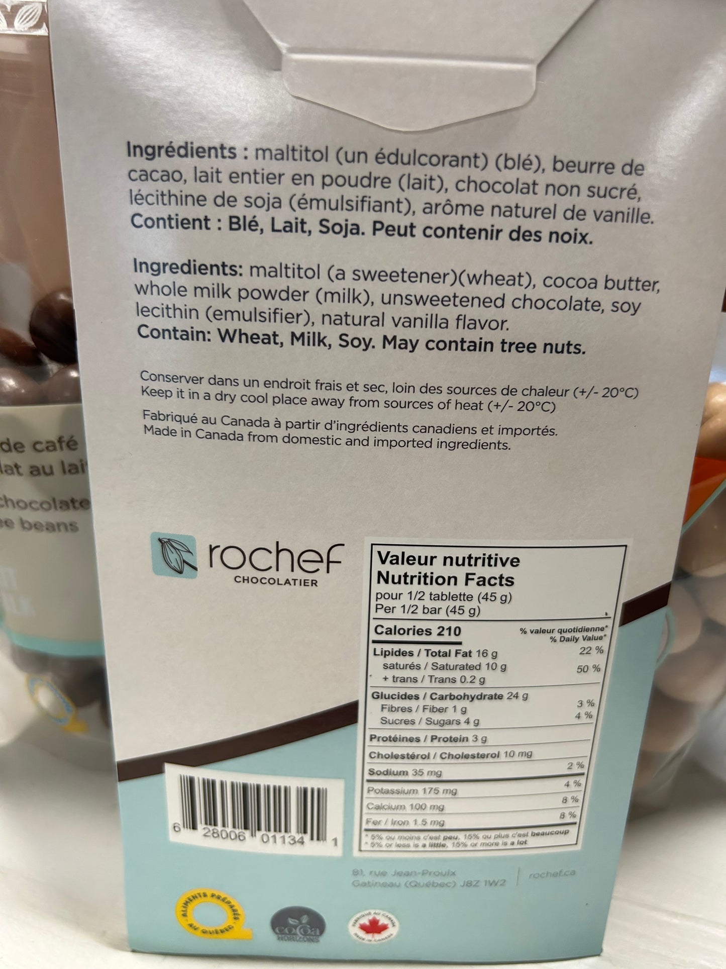 Sugar Free Chocolate Bar by Rochef, 90gm