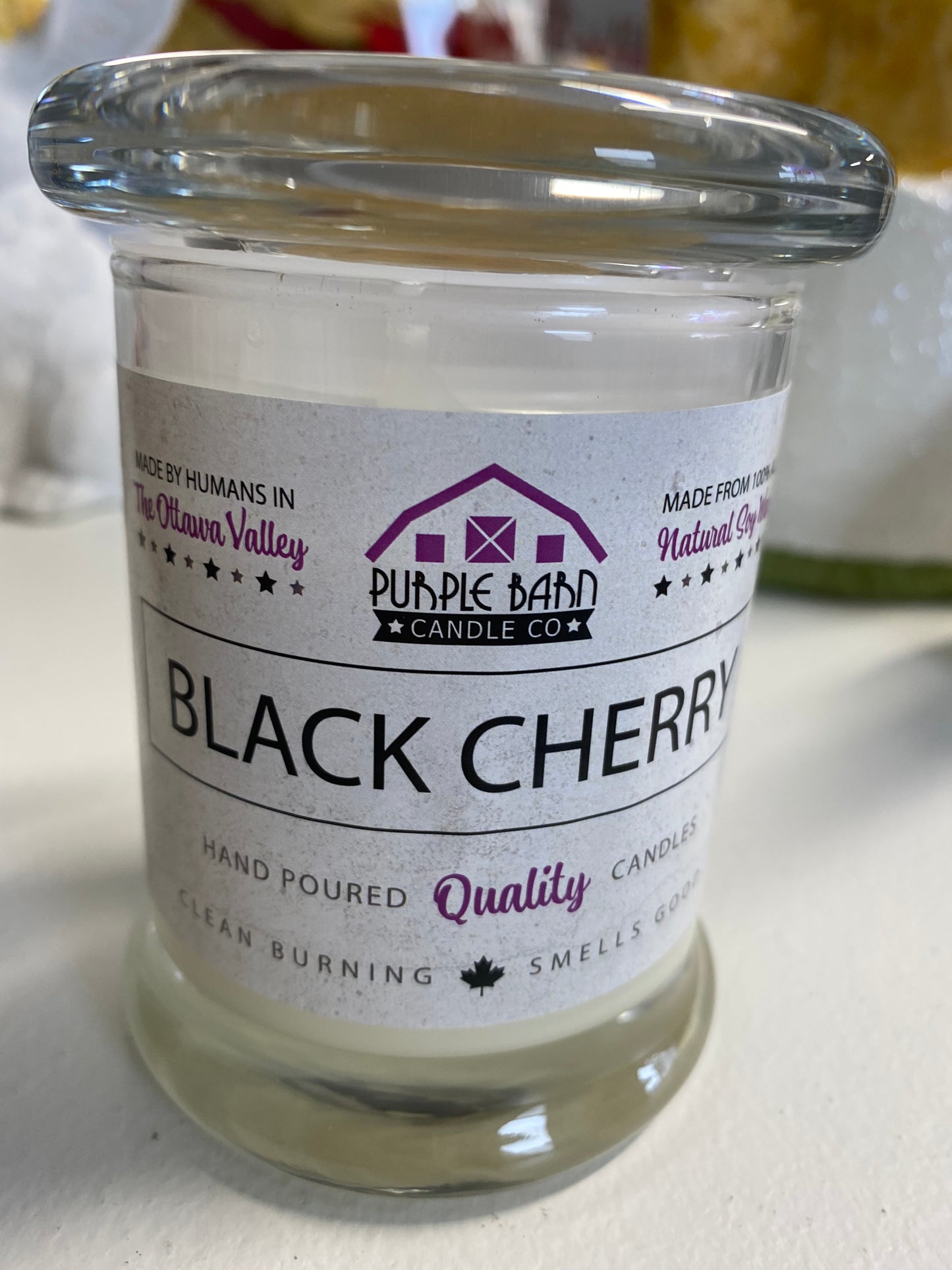 Purple Barn Candle Company, Black Cherry Soy Candle 20 Ounce