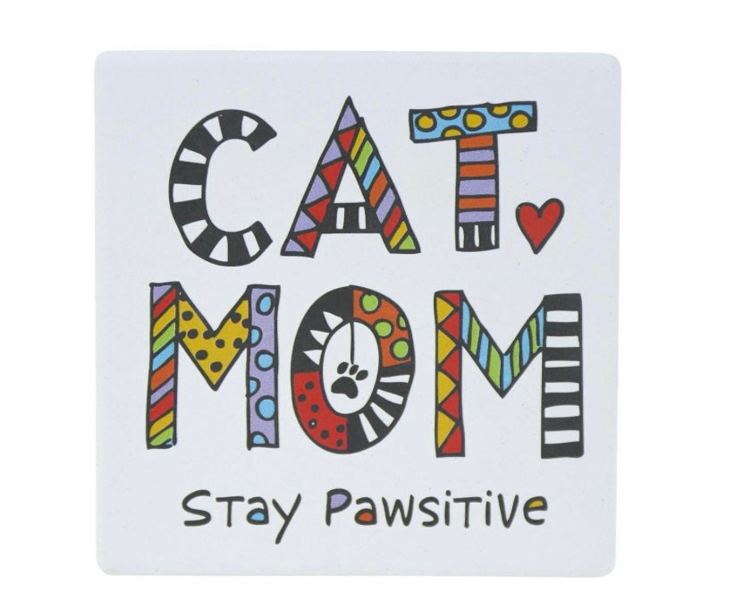 Cuppa Doodle Cat Mom Coaster