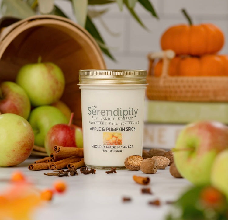 Apple Pumpkin Spice, 8 Ounce Soy Candle