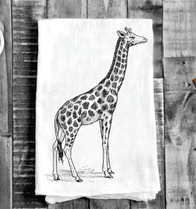 Cotton Tea Towel, Giraffe