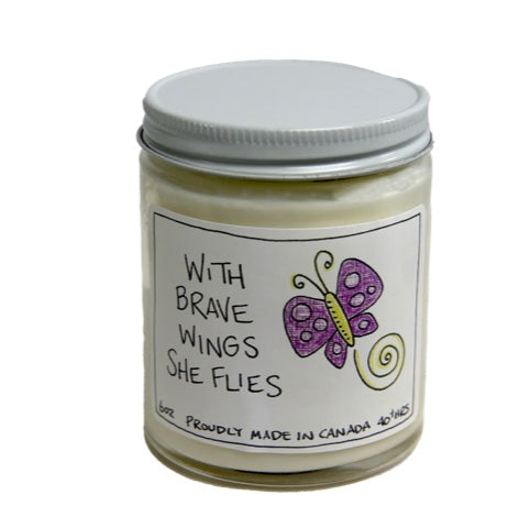 With Brave Wings She Flies, 6 ounce Soy Candle