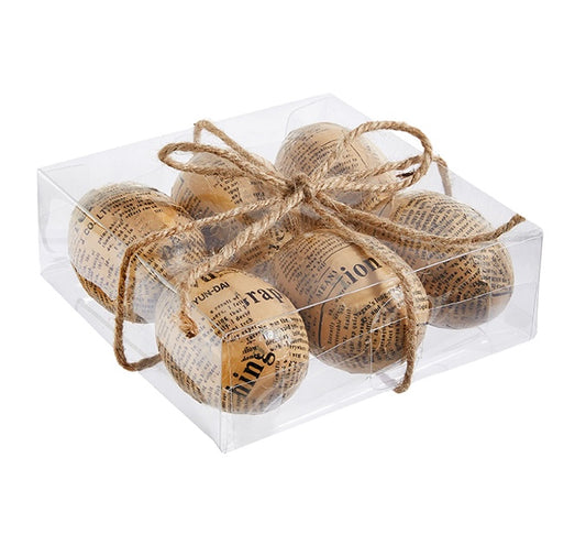 Box of Newspaper Eggs by Raz Imports