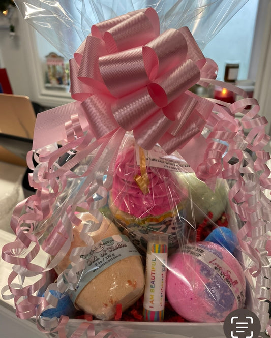 Gift Basket- Cellophane, Bow and Curling Ribbon