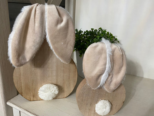 Set of Two Bunny’s with Fabric Ears