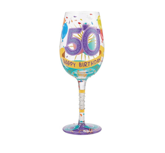 Wine Glass, Happy 50th Birthday