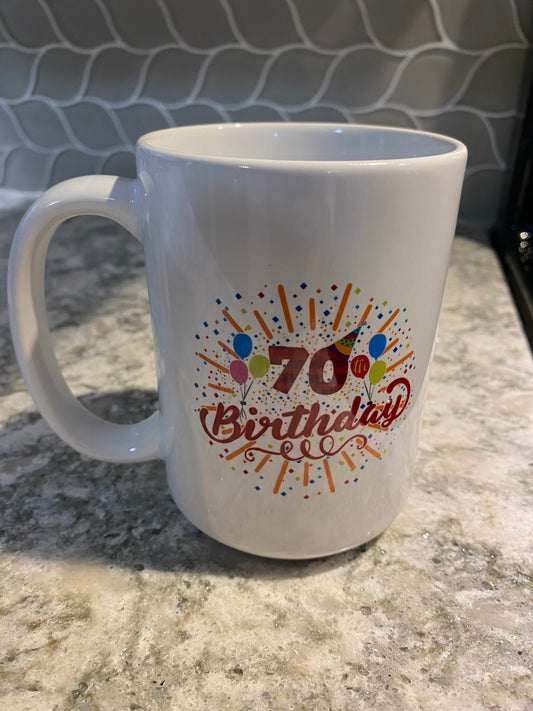 Milestone Birthday Mugs, Large 18 Ounces