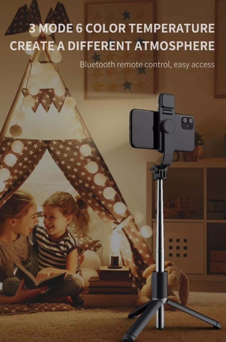 Selfie Stick/Tripod Bluetooth with LED light